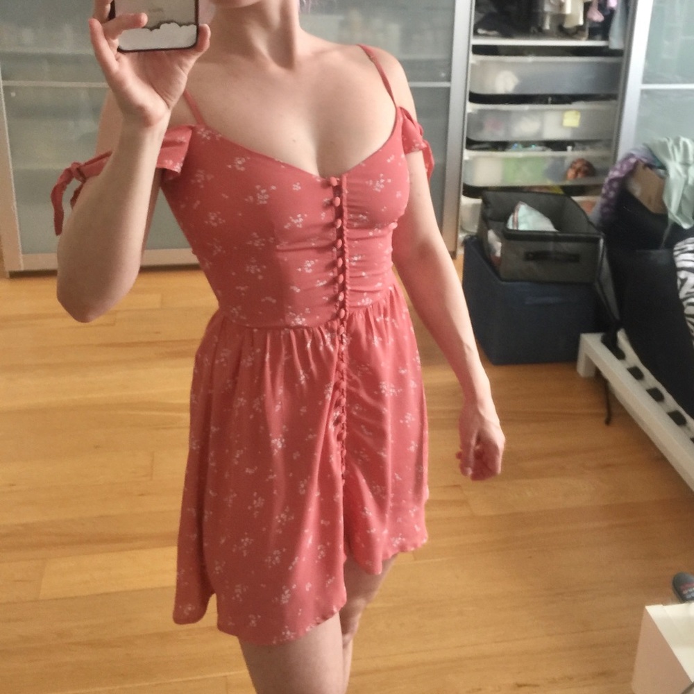 Small Flynn Skye babydoll mini dress pink floral